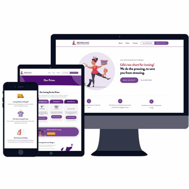 project pressgang ironing web responsive